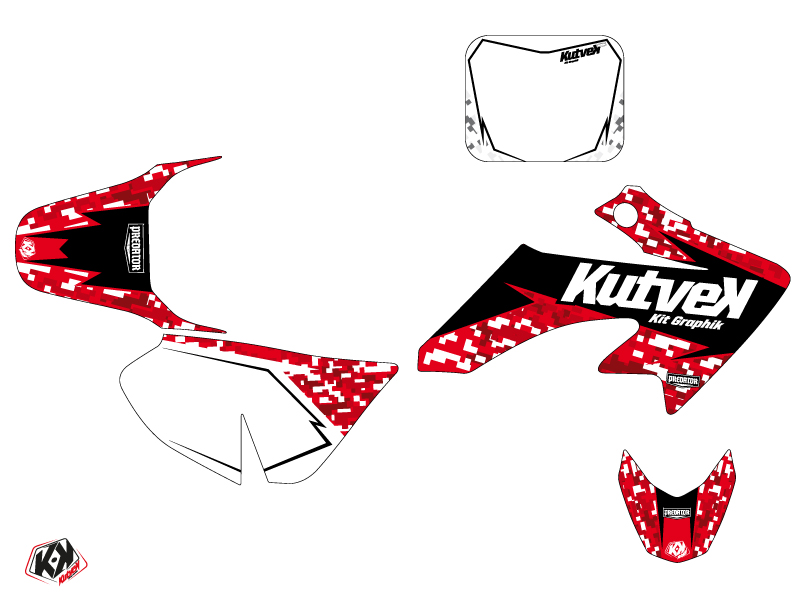 Kit Déco Moto Cross Prédateur Honda 50 CRF Rouge KUTVEK - vue 2