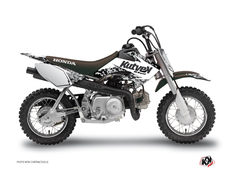 Kit Décoration Moto-cross Predator Honda 50 CRF Blanc KUTVEK