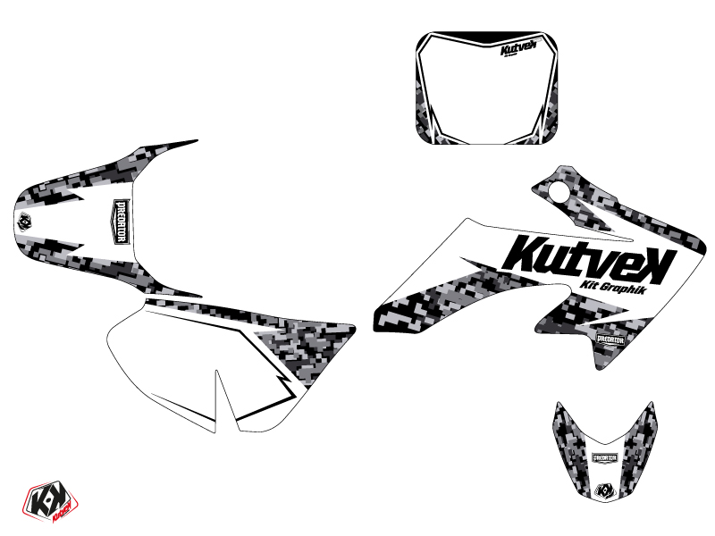 Kit Décoration Moto-cross Predator Honda 50 CRF Blanc KUTVEK - vue 2