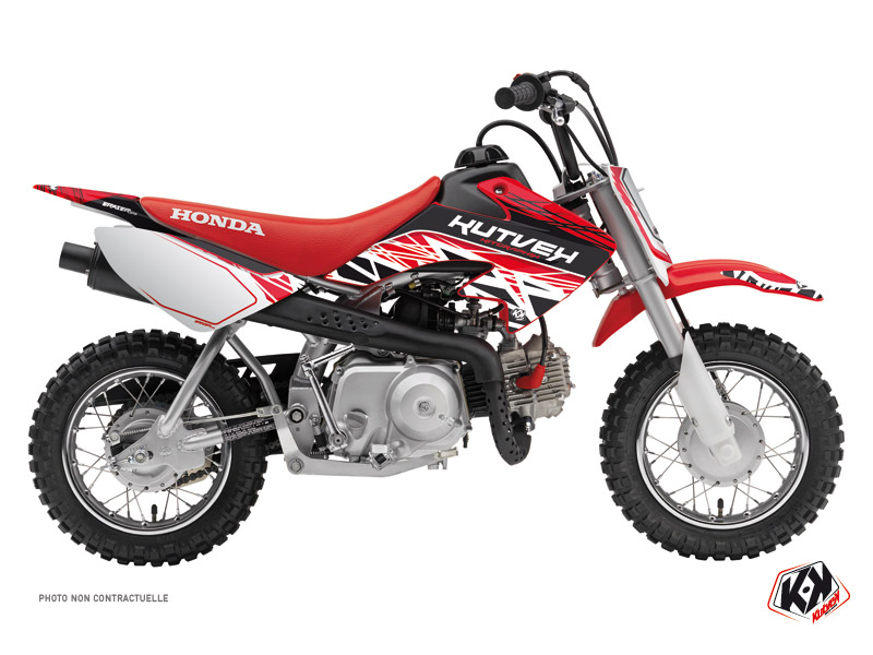 Kit Décoration Moto Cross Eraser Honda 50 CRF Rouge Blanc
