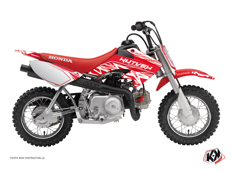 Kit Déco Moto Cross Eraser Honda 50 CRF Blanc Rouge KUTVEK