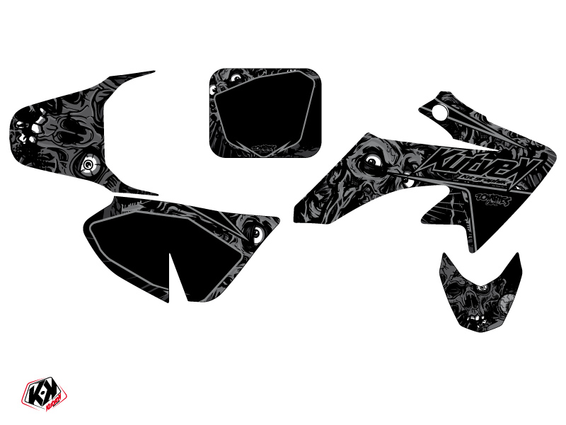 Kit Décoration Moto Cross Zombies Dark Honda 50 CRF Noir KUTVEK - vue 2