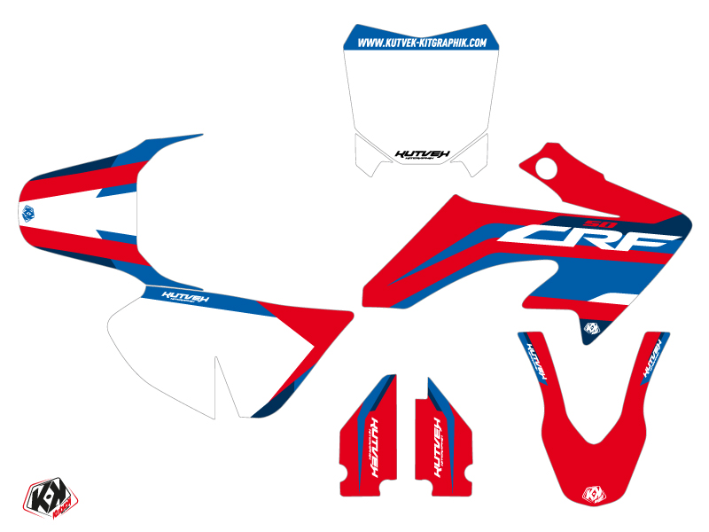 Kit Plastiques Deco Moto Cross League Honda 50 CRF Rouge KUTVEK - vue 2