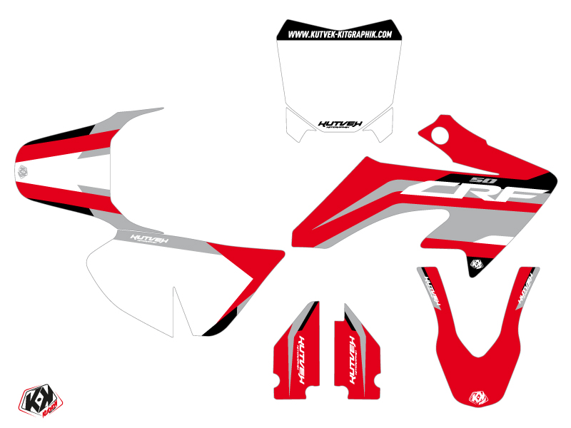 Kit décoration moto cross League Honda 50 CRF gris KUTVEK - vue 2