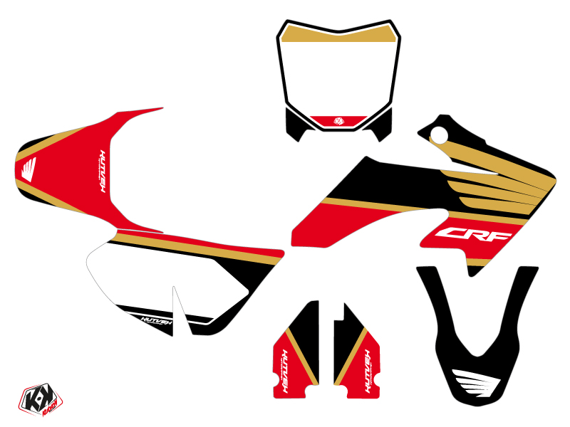 Kit de décoration moto cross Wing Honda 50 CRF doré KUTVEK - vue 2