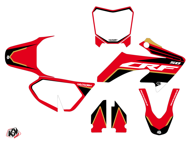 Kit décoration moto cross Dyna Honda 50 CRF Gold - vue 2
