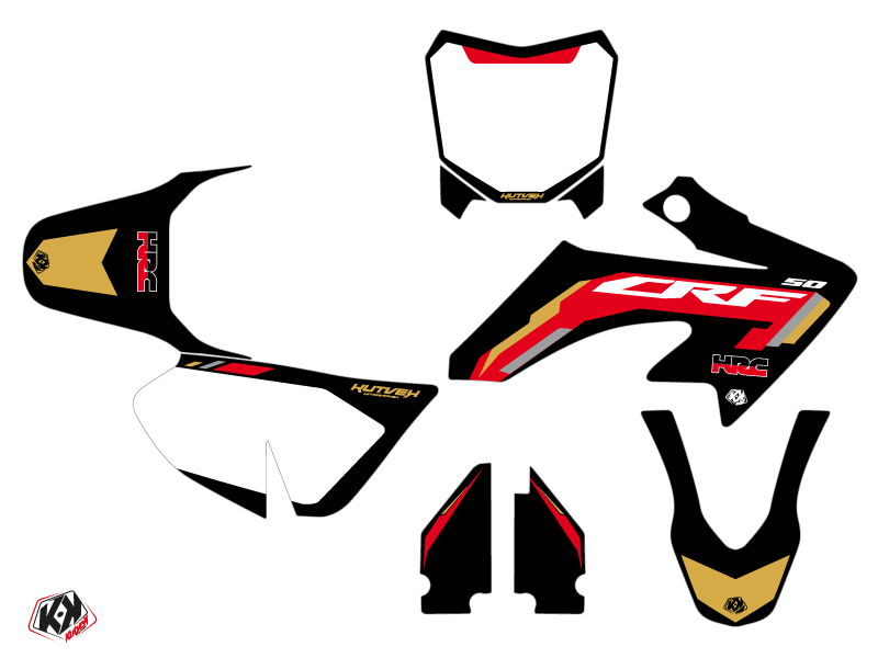 Kit Décoration Moto-Cross KUTVEK Honda 50 CRF Noir - vue 2