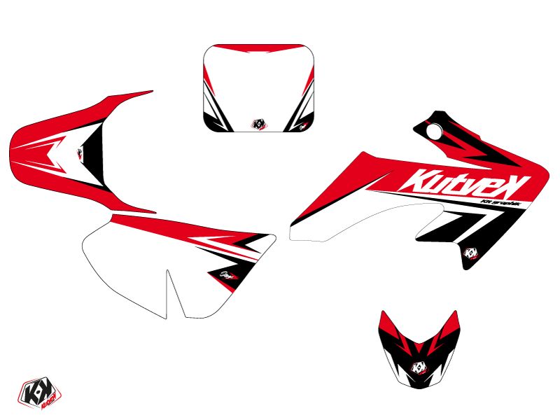 Kit de décoration moto cross Stage Honda 50 CRF rouge KUTVEK - vue 2