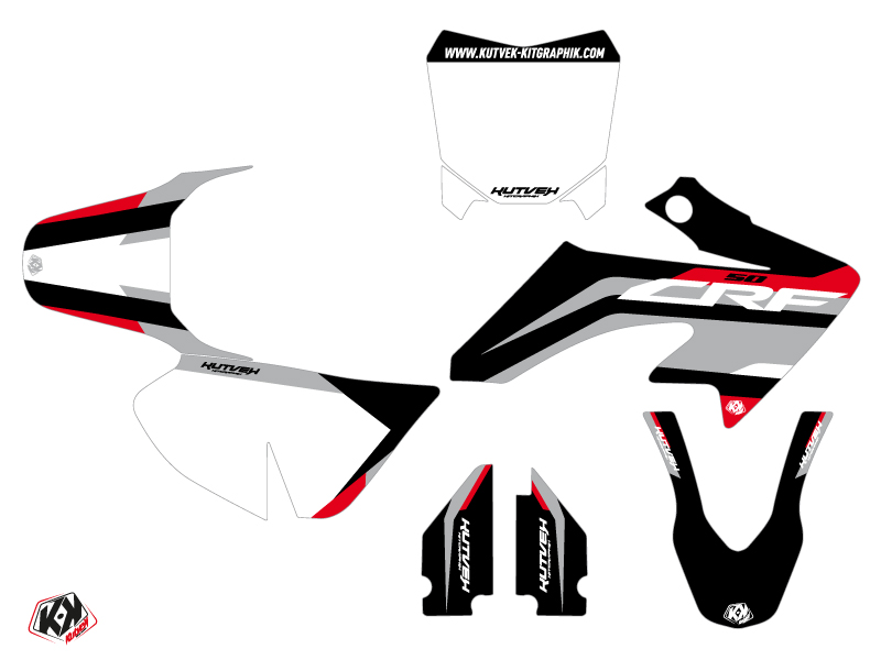 Kit Décoration Moto Cross League Honda 50 CRF Noir KUTVEK - vue 2
