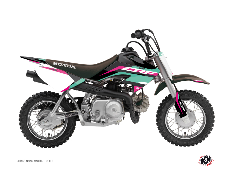 Kit Décoration Moto Cross League Honda 50 CRF Turquoise KUTVEK