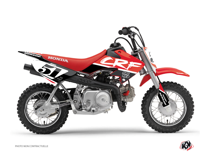 Kit décoration moto cross Rask Honda 50 CRF noir KUTVEK