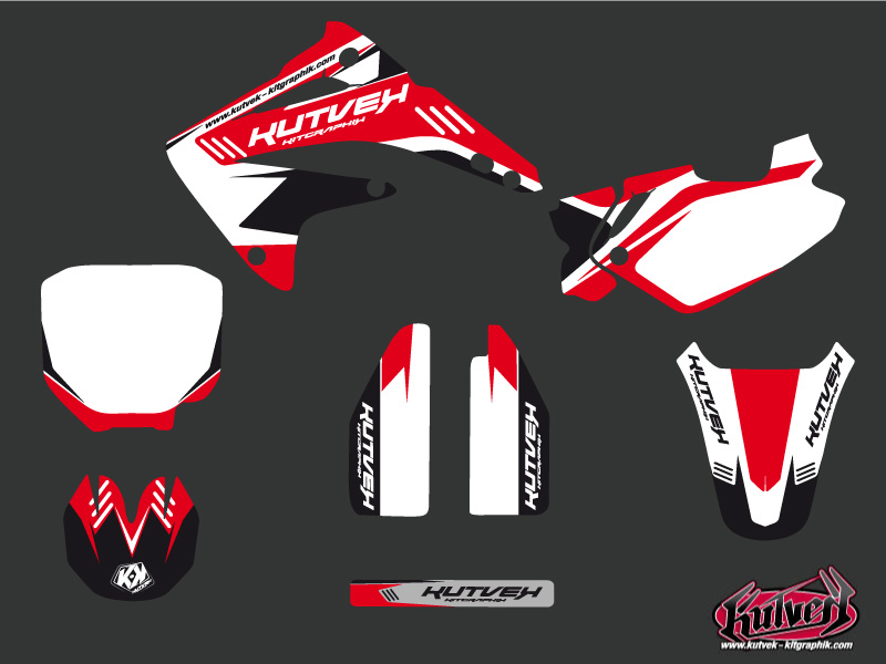 Kit Plastiques Moto Cross Chrono Honda 85 CR Noir KUTVEK - vue 2
