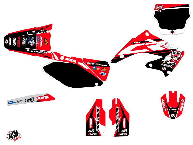 Kit Décoration Moto Cross Replica Team SR Honda 125 CR 2018-2019 - vue 2