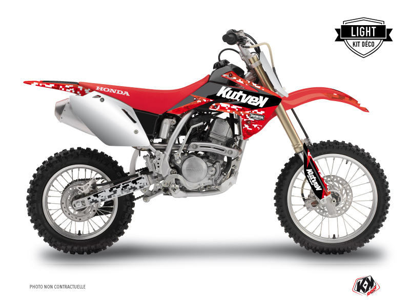 Kit Décoration Moto Cross Prédateur Honda 125 CR Rouge KUTVEK