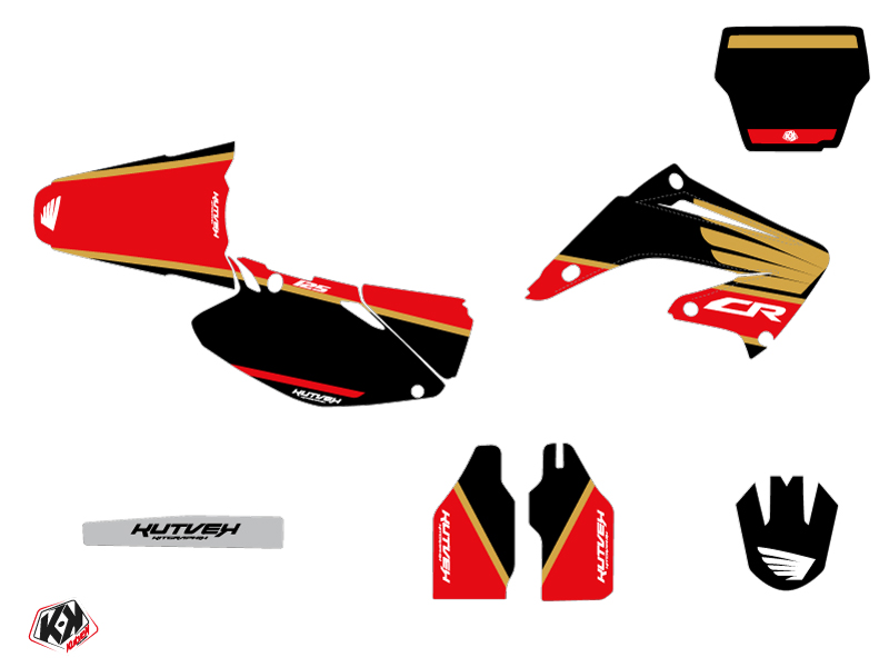 Kit Décoration Moto Cross Wing Honda 125 CR Gold KUTVEK - vue 2