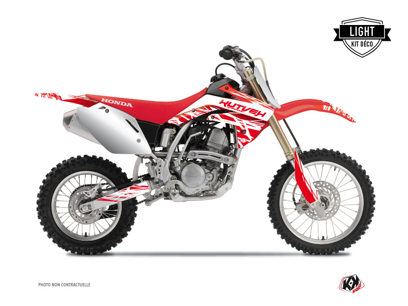 Kit Décoration Moto Cross Eraser Honda 125 CR Blanc Rouge KUTVEK