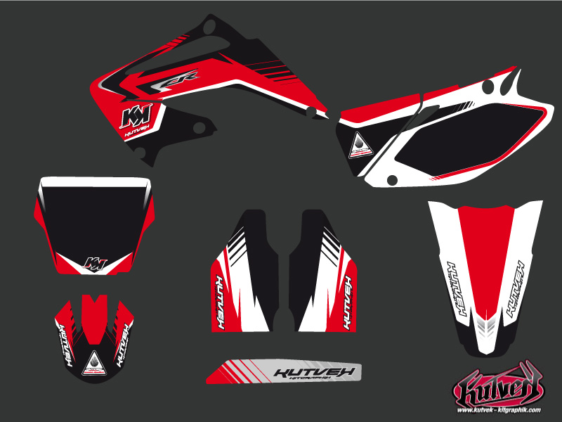 Kit Déco Moto Cross Pulsar Honda 125 CR Noir KUTVEK - vue 2