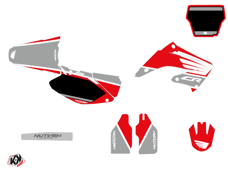 Kit décoration moto cross Wing Honda 125 CR gris KUTVEK - vue 2