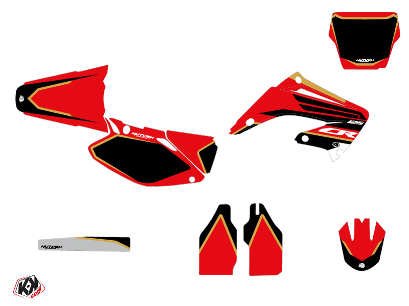 Kit Décoration Moto Cross Dyna Honda 125 CR Gold - vue 2