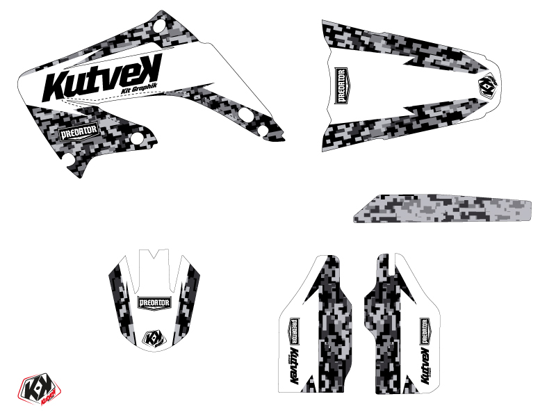 Kit de plastiques Prédateur Honda 125 CR blanc - vue 2