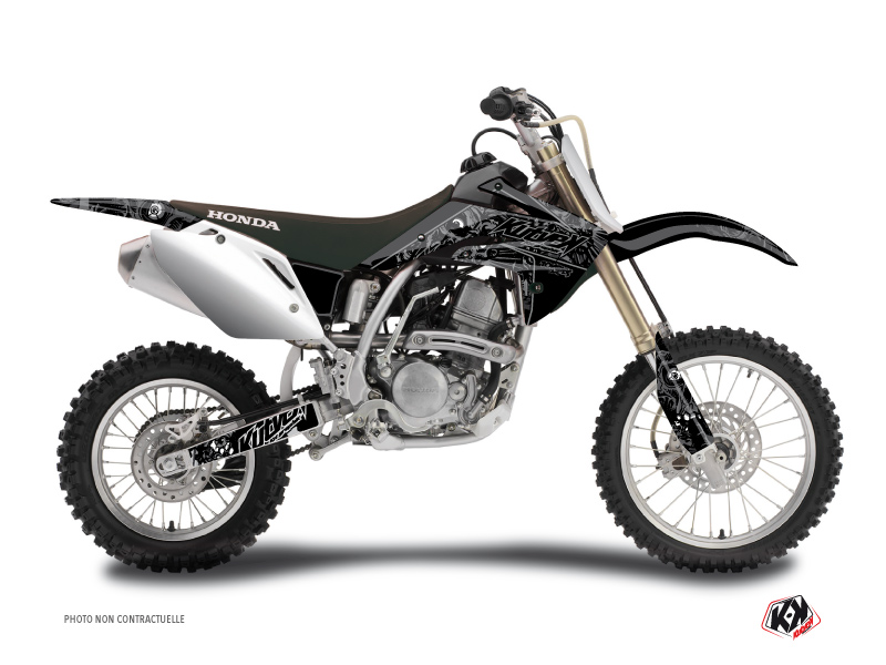 Kit Décoration Moto Cross Zombies Dark Honda 125 CR Noir KUTVEK