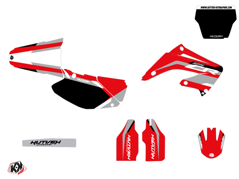 Kit Deco Moto Cross League Honda 125 CR Gris KUTVEK - vue 2