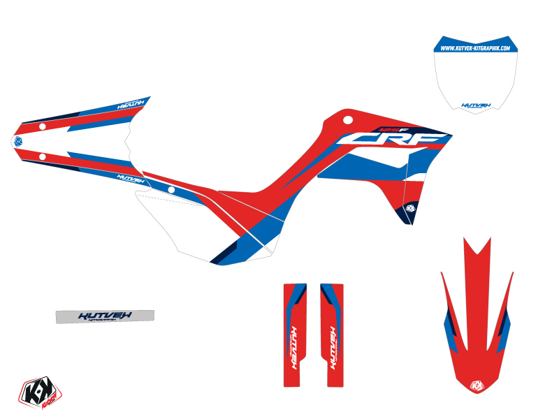 Kit de décoration Moto-Cross League Honda 125F CRF Rouge Kutvek - vue 2