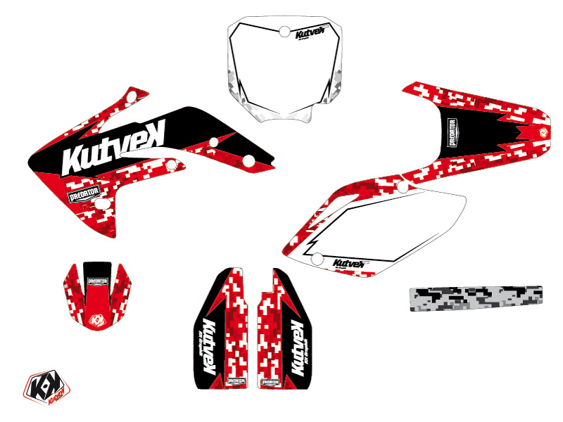 Kit Déco Moto Cross Predator Honda 150 CRF Rouge KUTVEK - vue 2