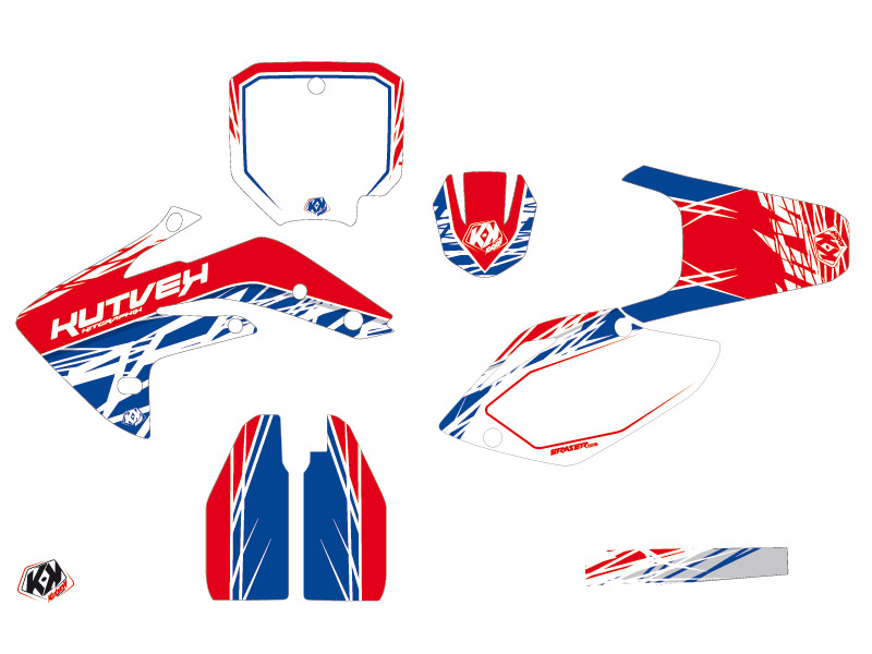 Kit de décoration Kutvek Eraser Honda 150 CRF Rouge Bleu - vue 2