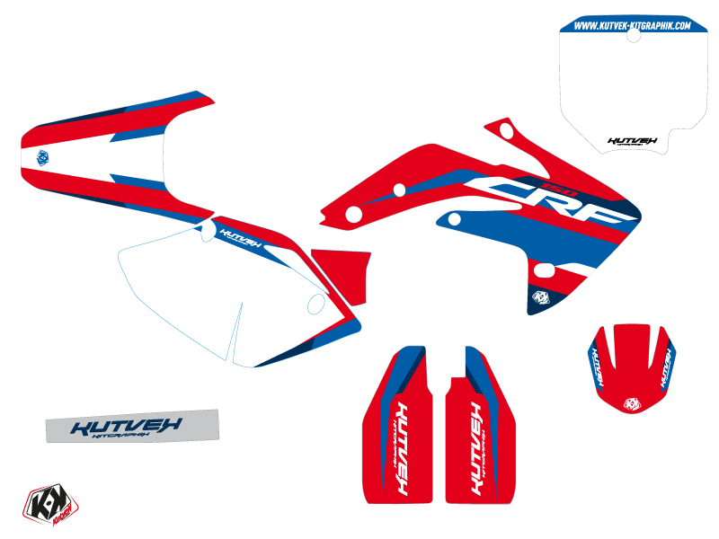 Kit de décoration Moto-cross KUTVEK League Honda 150R CRF rouge - vue 2