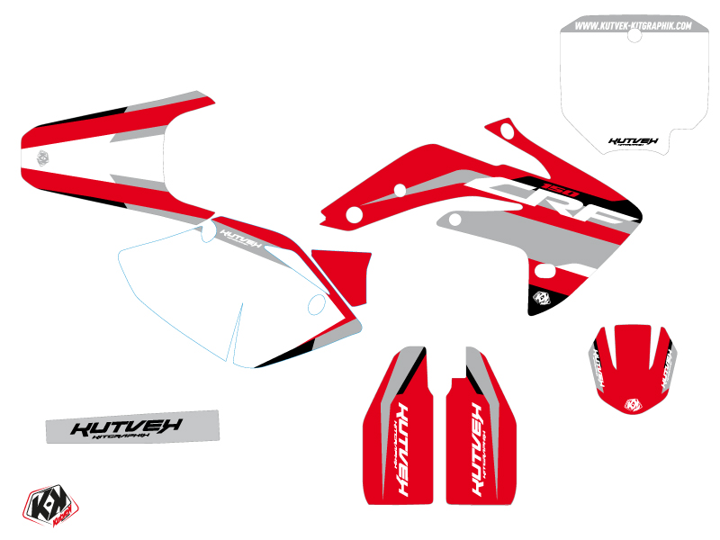 Kit Décoration Moto Cross League Honda 150R CRF Gris KUTVEK - vue 2