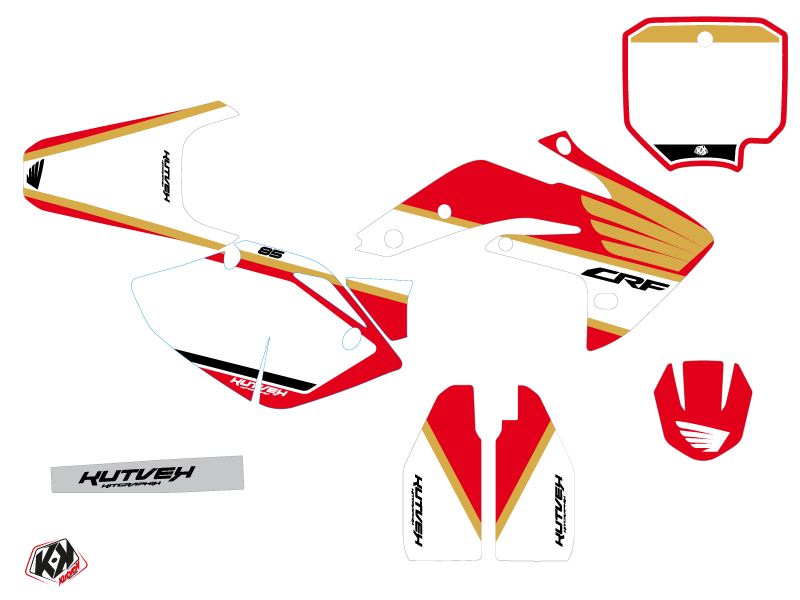 Kit décoration moto cross Wing Honda 150R CRF blanc KUTVEK - vue 2