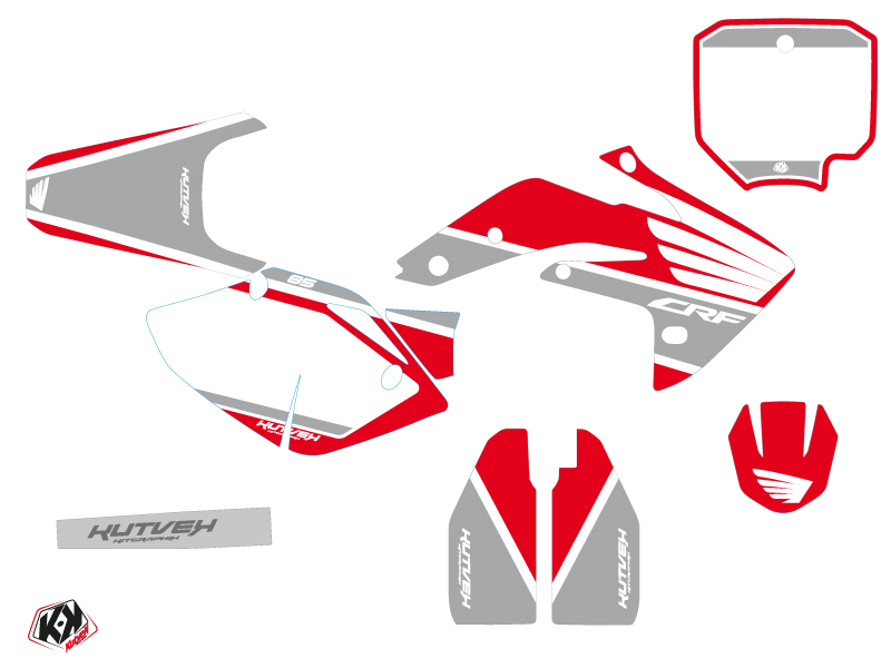 Kit Déco Moto Cross Wing Honda 150R CRF Gris KUTVEK - vue 2