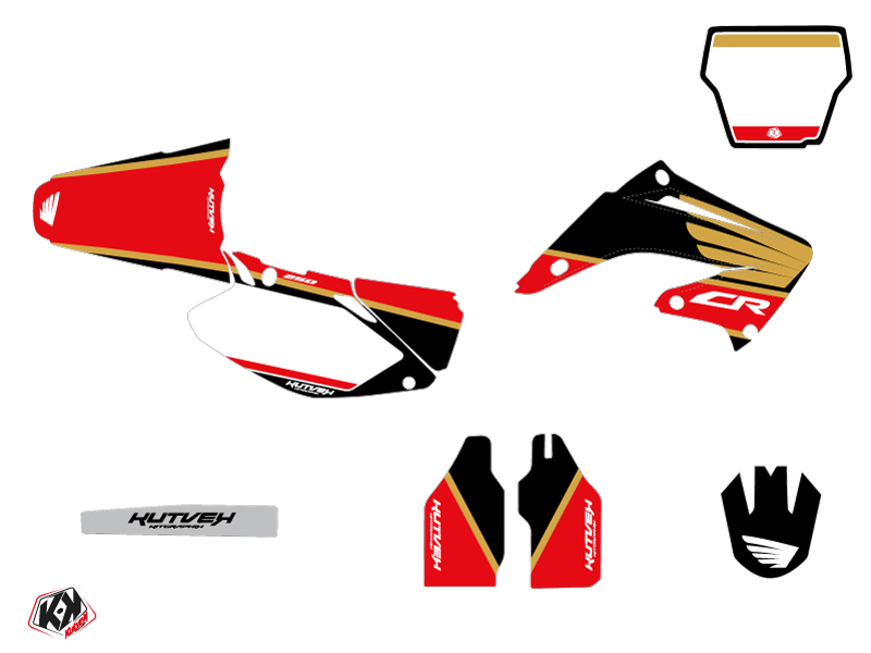 Kit Décoration Moto Cross Wing Honda 250 CR Gold KUTVEK - vue 2