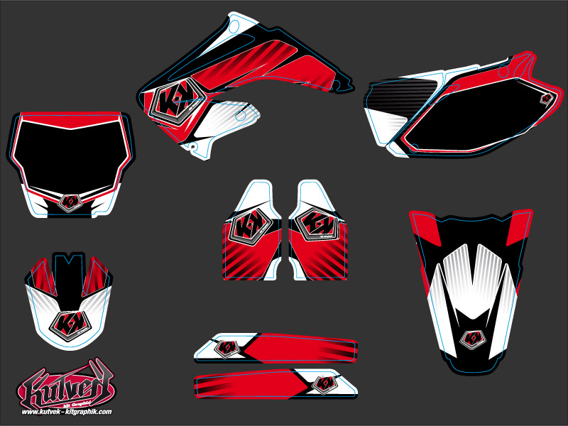 Kit de décoration motocross Factory Honda 250 CR KUTVEK - vue 2