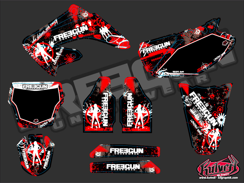 Kit décoration moto cross Freegun Honda CR 250 KUTVEK - vue 2