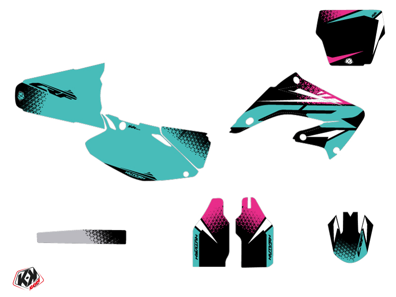 Kit Décoration Moto Cross Kutvek Honda 250 CR Turquoise - vue 2