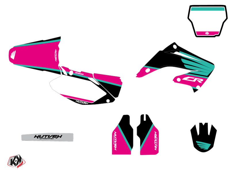 Kit Décoration Moto Cross Wing Honda 250 CR Turquoise KUTVEK - vue 2