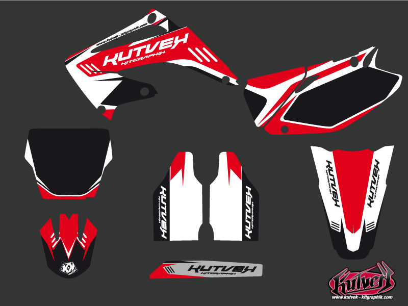 Kit Décoration Moto Cross Chrono Honda 250 CR Noir KUTVEK - vue 2