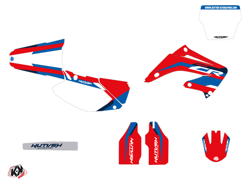 Kit Décoration Moto Cross League Honda 250 CR Rouge KUTVEK - vue 2