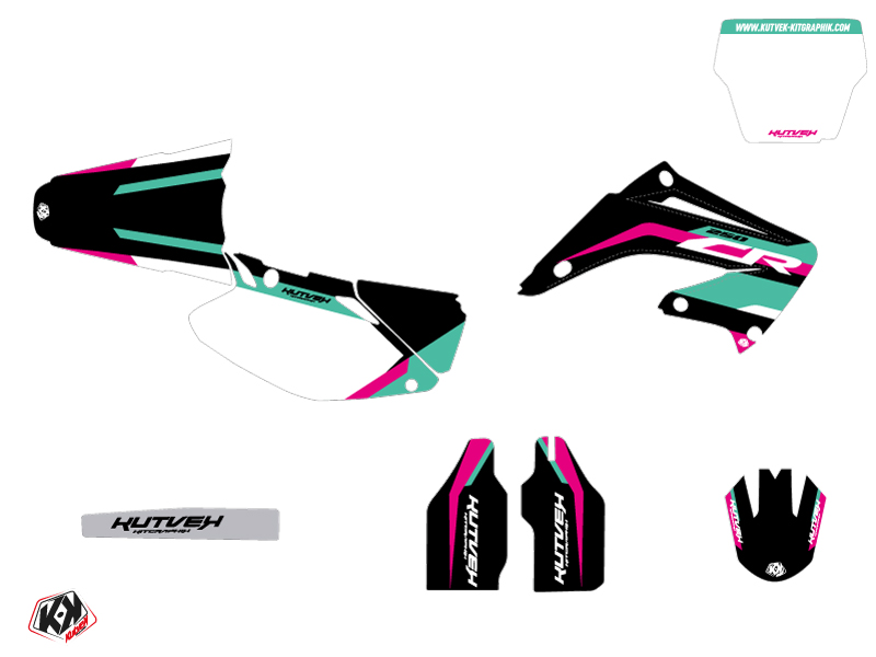 Kit Décoration Moto Cross League Honda 250 CR Turquoise KUTVEK - vue 2