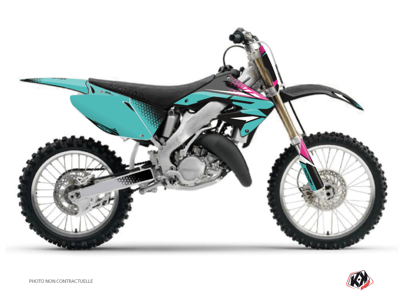 Kit Décoration Moto Cross KUTVEK Honda 250 CR Turquoise