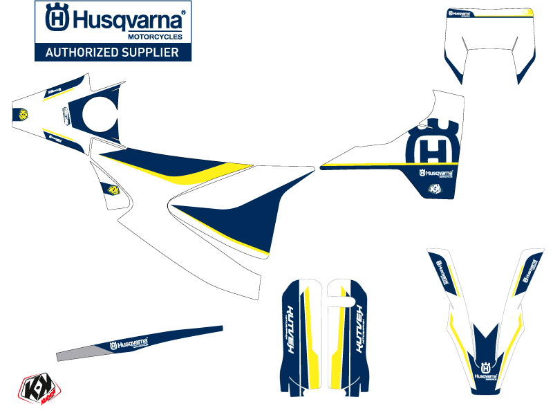 Kit de décoration Moto cross Heritage Husqvarna 701 Enduro jaune KUTVEK - vue 2