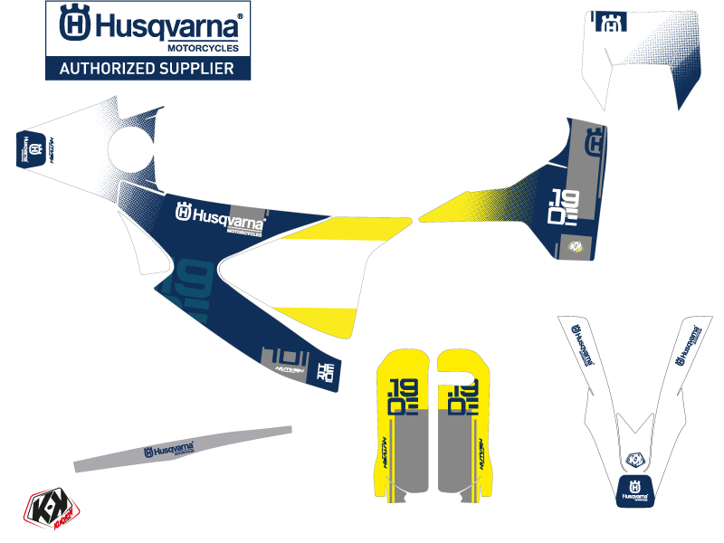 Kit de décoration moto cross Hero Husqvarna 701 Enduro bleu - vue 2