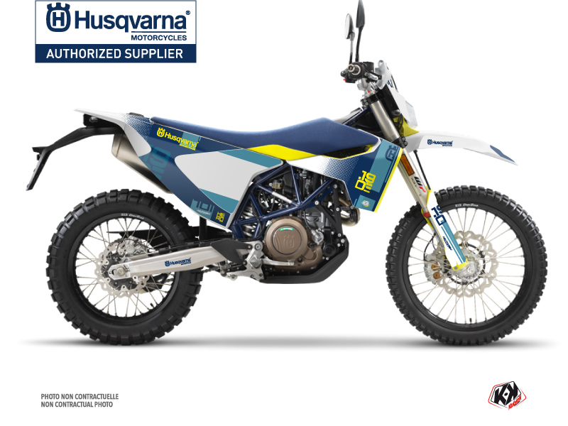 Kit décoratif Husqvarna 701 Enduro bleu jaune KUTVEK