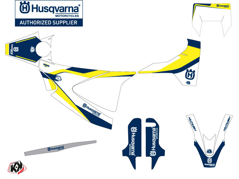 Kit décoration moto cross Legend Husqvarna 701 Supermoto bleu KUTVEK - vue 2