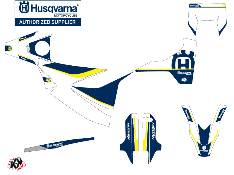 Kit décoration Husqvarna 701 Supermoto Heritage jaune KUTVEK - vue 2