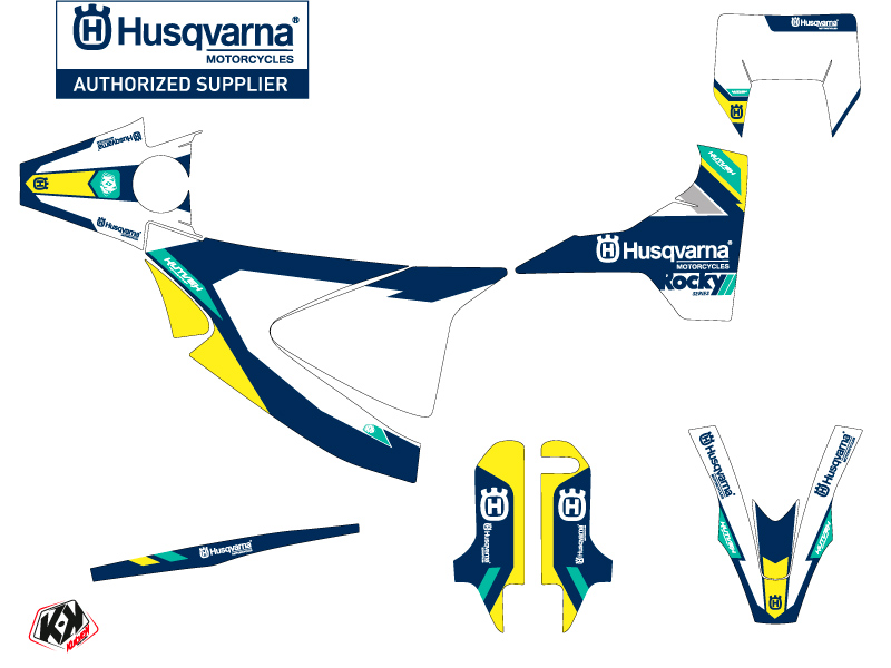 Kit Décoration Moto Cross Rocky Husqvarna 701 Supermoto Bleu - vue 2