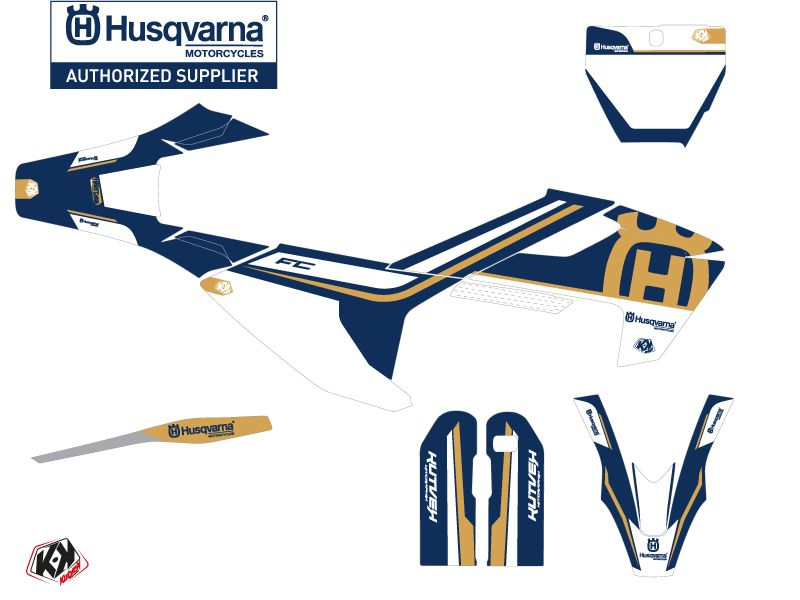 Kit déco motocross Husqvarna 450 FS bleu - vue 2