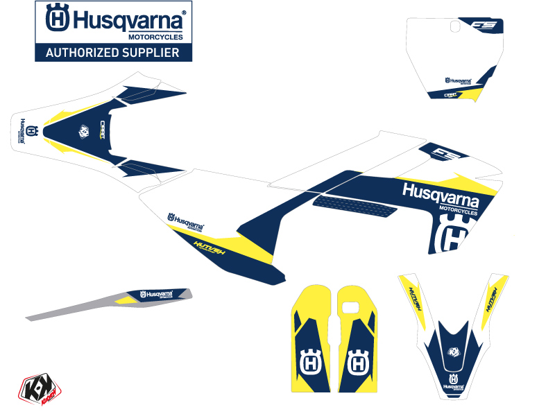 Kit de décoration Moto Cross Orbit Husqvarna 450 FS Blanc KUTVEK - vue 2